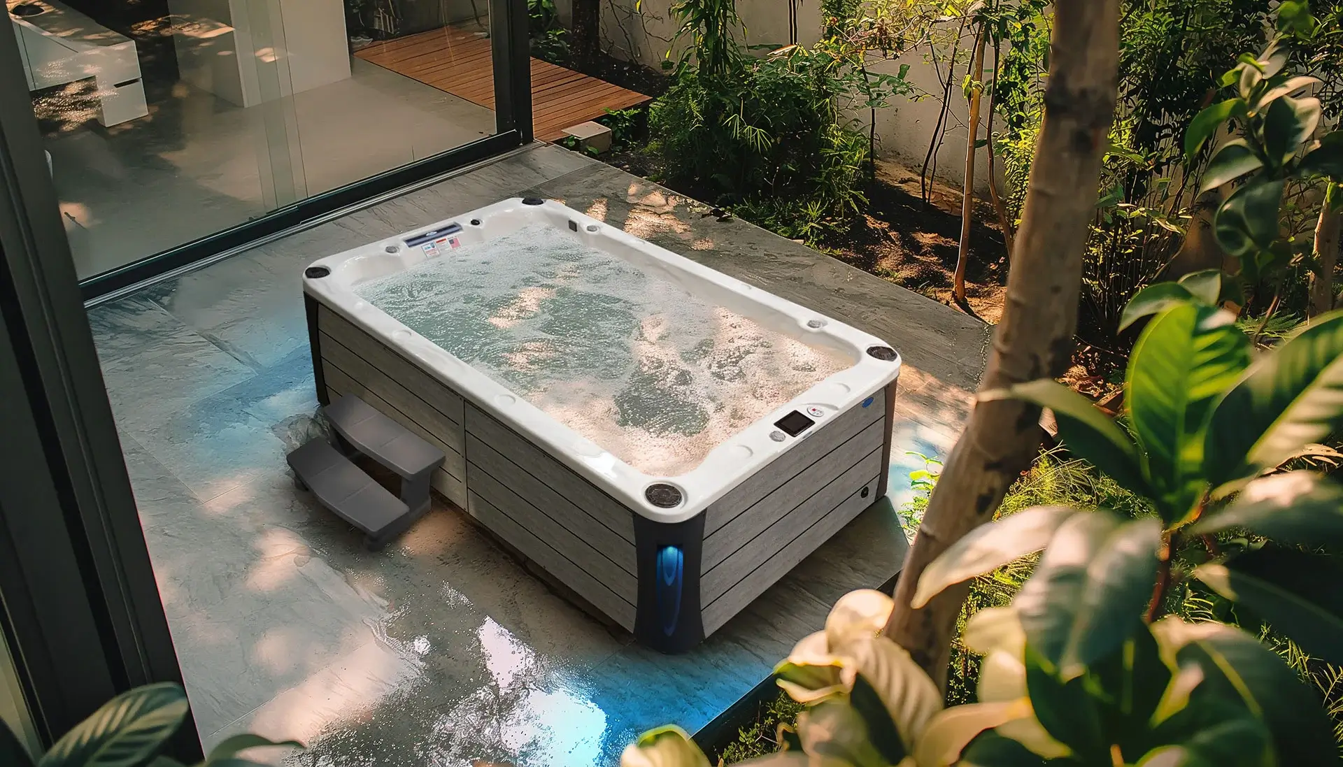 cal spas Deck environment High Angle empty